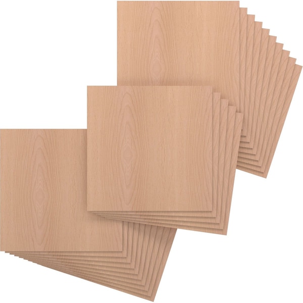 Ekena Millwork 23 3/4W x 23 3/4H x 1/4T Wood Hobby Boards, Alder, 25PK HBW24X24X250DAL - main